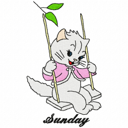 Cats Embroidery Design 12